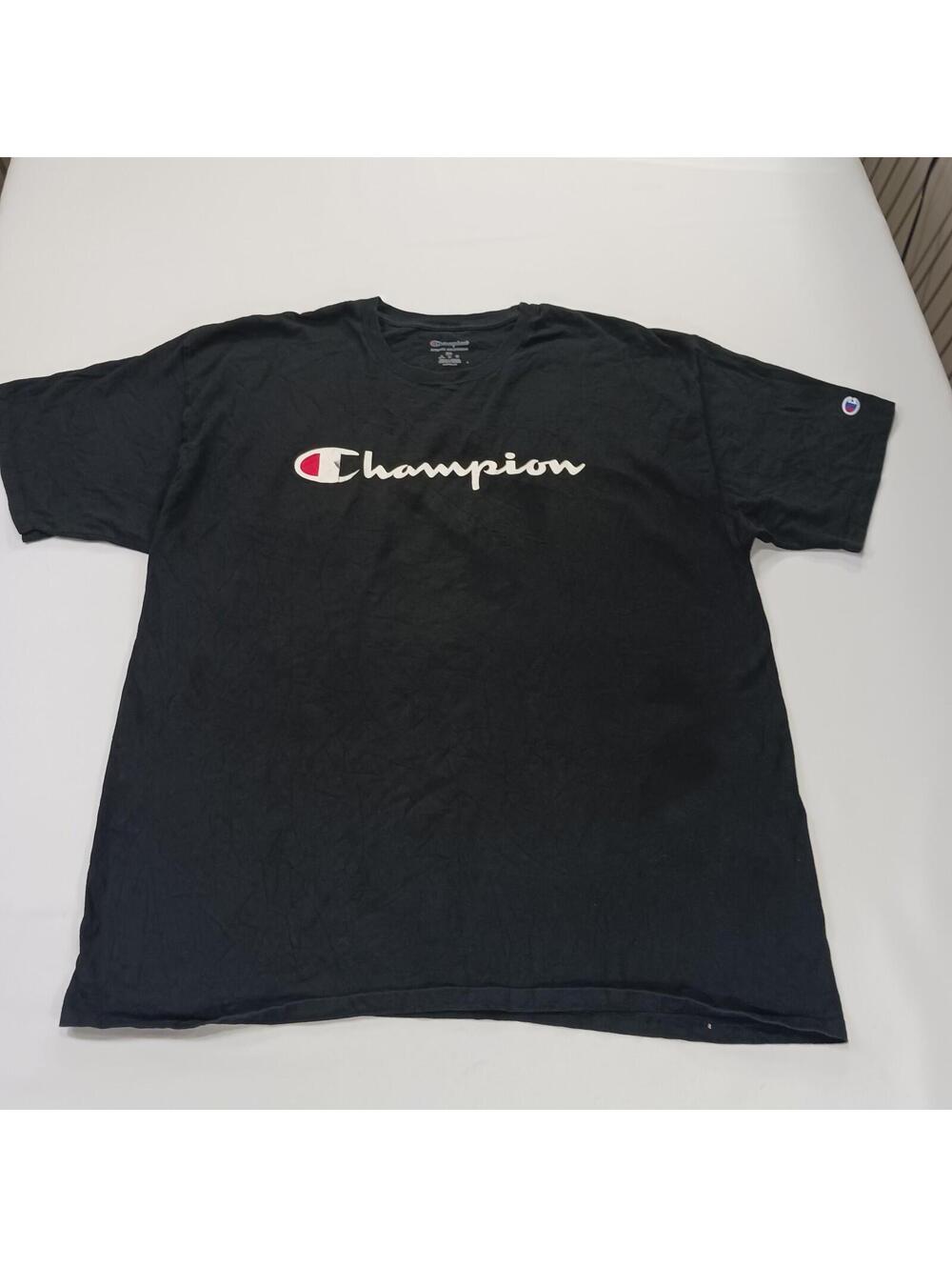 Champion Men's Graphic Jersey Tee Short Sleeve Script Logo Cotton T-Shirt 2XL
